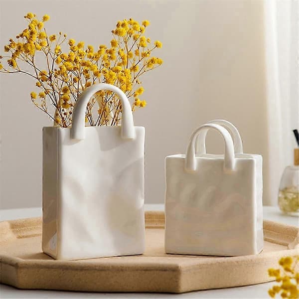 Nordic Home Deco Håndtaske Keramiske Vaser til Blomster Moderne Rum Deco B