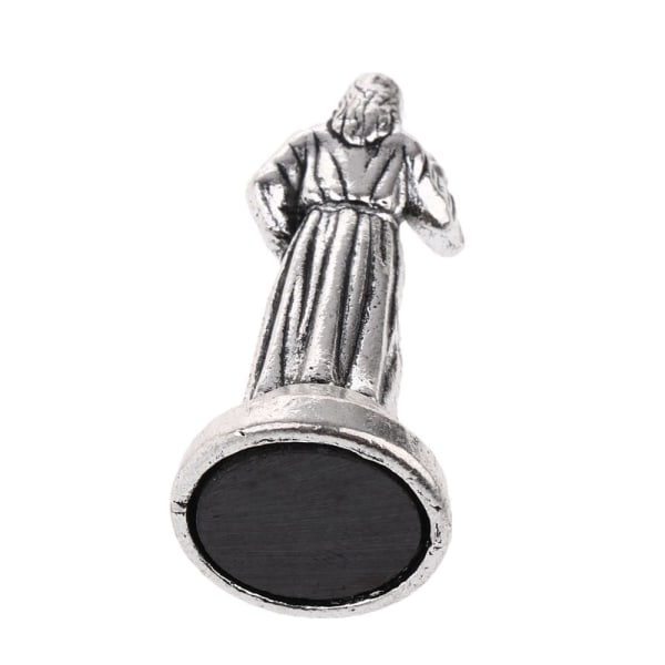Mini Jesus statyett Religiös Religiös dekoration Magnetisk staty X1 Silver 5cm