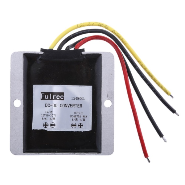 DC/DC-omvandlare 48V/6A till 12V/24V Volt Vattentät Transformator Modul