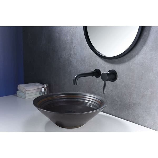 [RM]Wall-mounted bathroom faucet Matte black, incl. built-in valve