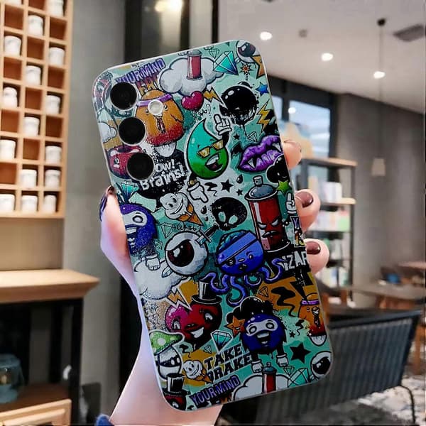 [RM]Til Samsung Galaxy A16 5G A16 4G Etui Mønstret TPU-bagsidecover - Skrald Multicolor Garbage