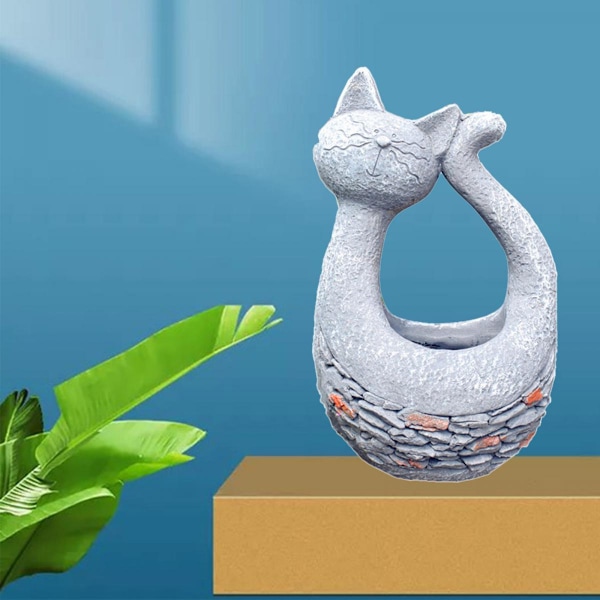 Harts Växtkruka Söt Kattformad Miniatyr Suckulent Kruka Planteringskärl Bonsai Behållare Blomvas Skrivbord Trädgård Kontor Utomhus Dekoration