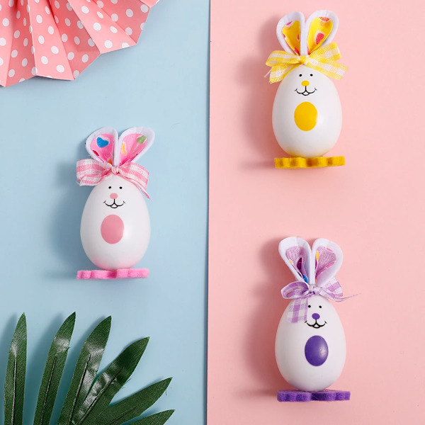 3-pack Påsk Söt Kanin Ägg Slips Påsk Mockup DIY Stående Kanin color1