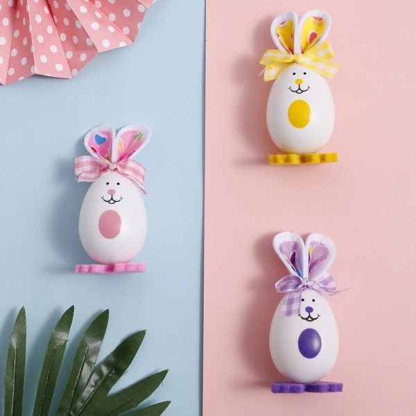 3-pack Påsk Söt Kanin Ägg Slips Påsk Mockup DIY Stående Kanin color2