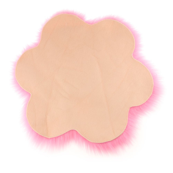 Blomformad Fluffig Matta Shaggy Matta Sittdyna Golvmatta Lekmatta för Barn Rosa