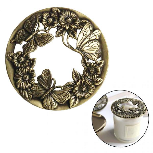 Ljuslykta Skärm Tillbehör För Burk Ljus 73-81mm Fjäril Blomma