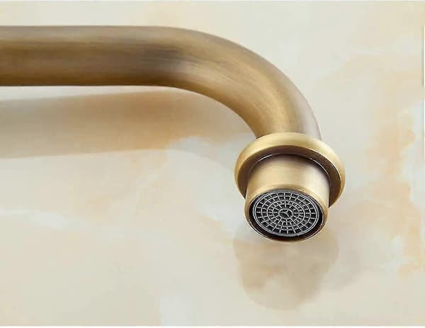 Badeværelsesarmatur med keramisk greb, etgrebs retro vandhane til håndvask, 360° rotation