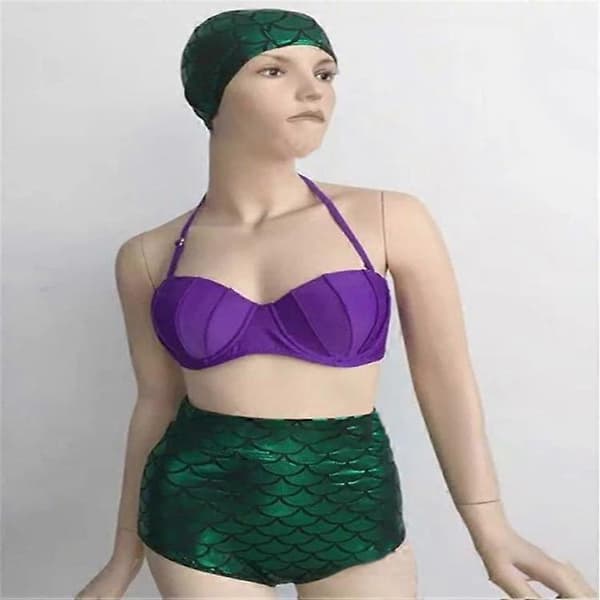 Bikini för kvinnor med glitter, hög midja, sexig bikini XL