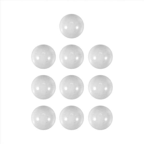 10 st kulor 16 mm glaskulor Knicker glaskulor dekoration White