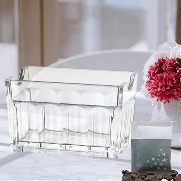 4 stk. sukkerpakkeholder sukkerpose opbevaringsbeholder fad display White