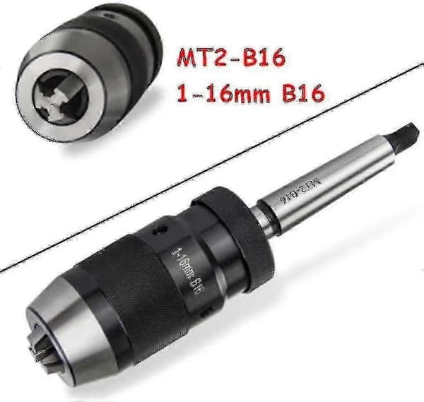 Boreforing hurtigspændende borepatron 1-16mm b16 med konus mk2 udløbsbetingelse [MI]