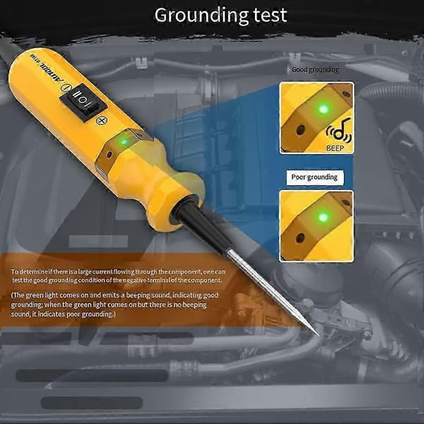 AUTOOL BT160 Bilkrets Tester Strømprobe Bildiagnoseverktøy 12V 24V Elektrisk Spenning Integrert Strømskanner