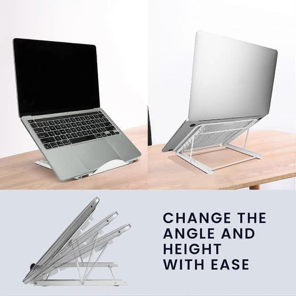 Laptopställ för Logitech Laptop PC/Laptop-skärm/surfplatta, laptopfäste, datortillbehör, vit