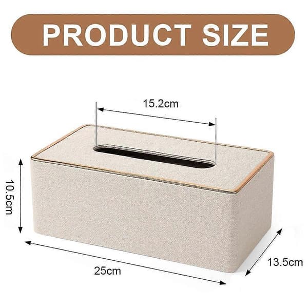 Mote skinn vevboks - Perlehvit - 25*13.5*10.5cm - 1 stk