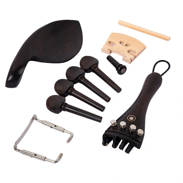 15 Delar/Set Ebenholts Trä Violin Musik DIY Ersätt Pinnar Stämskruvar Delar Komplett Kit