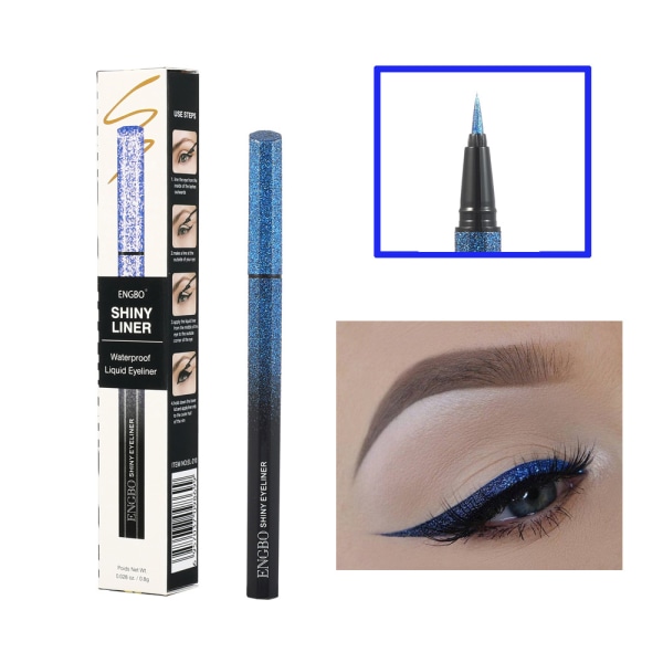 Stjärnklar himmel pärlemorskimrande eyeliner färg eyeliner snabbtorkande vattentät och svettsäker svår att ta bort smink kladdar inte drömsk 1 brown