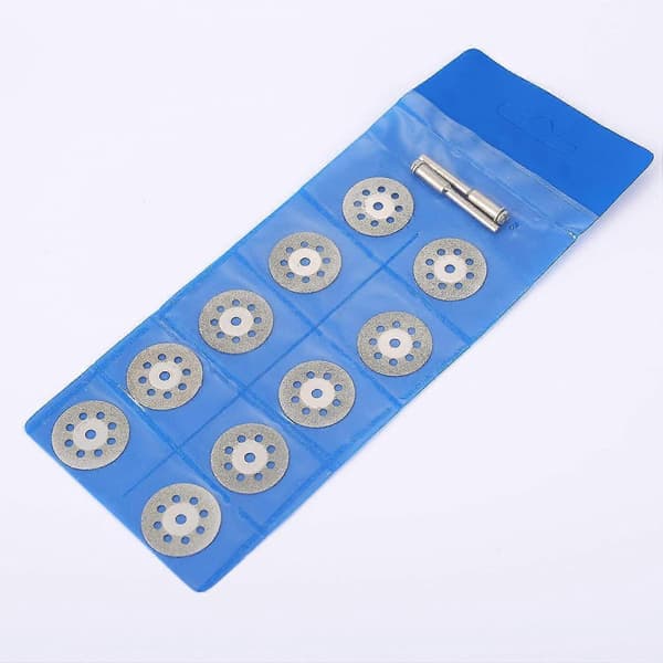 Parti med 10 perforerade kapskivor, silver, 2,2 * 3,5 * 2 cm
