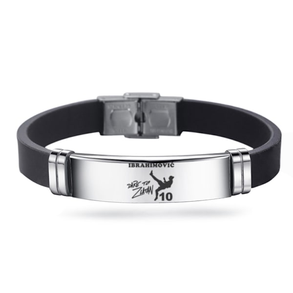 Fotbollsklubb Sport Silikonarmband Justerbart Armband i Rostfritt Stål *2st Tony Cross