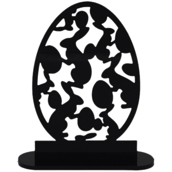 Påskbordscentrumskylt Festival Hål Rabbit Ägg Bordskylt Äggformad Prydnad