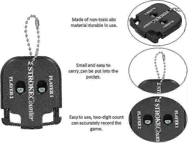 3 stk. golfslagstæller, golfslagstæller, slagtæller, pointtæller