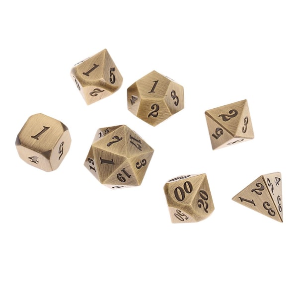 7 st metalltärningsset d6 d8 d10 d12 d20 för brädspel rpg mtg #7