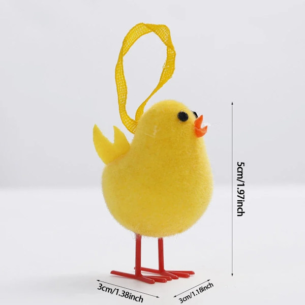 6 st Gula Påskkycklingar Färgglada Ägghängen Vår Hem Trädgårdsdekoration eggs pendant