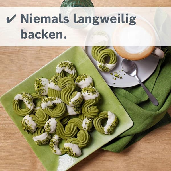 Kakesett i rustfritt stål med bakverk- og kjøttkvernfester for baking og deigforming