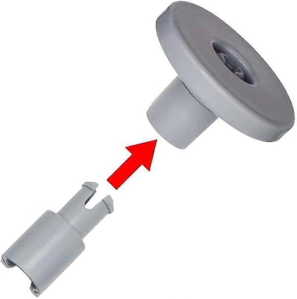 Set med 8 underkorgshjul för diskmaskiner, 4*2,9 cm, grå, plastmaterial