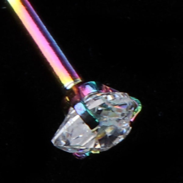 5 st rostfritt stål strass labret läpp öra stud örhänge 16g hjärta kristall