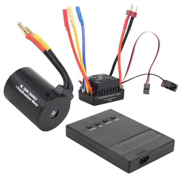 [RM]3650 3900KV Brushless Motor Programming Card 60A ESC with Waterproof BEC for 1/10 RC Car 0.2