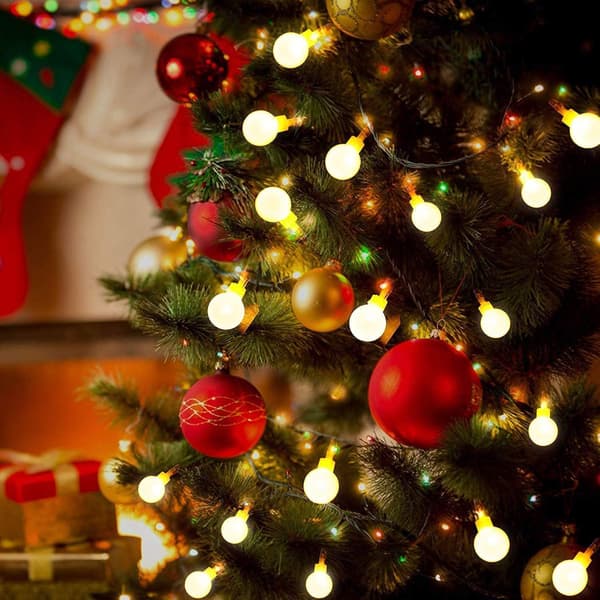 [RM]10m String Light Warm White 80 LED Battery Operated LED String Light, Christmas String Light, Indoor and Outdoor Mate's Christmas balls