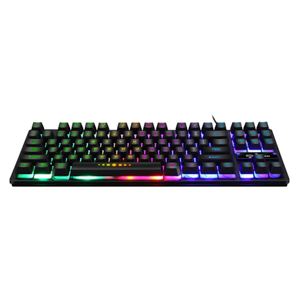87-tangenters mekaniskt gamingtangentbord, anpassningsbar LED-bakgrundsbelysning för gamers och skribenter