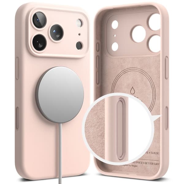 Ringke iPhone 17 Pro Max Cover MagSafe Silikone Pink Sand[RM] 80
