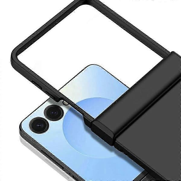 Til Samsung Galaxy Z Flip7 5G Cover Hængselbeskyttelse Hud-touch PC Telefoncover Black