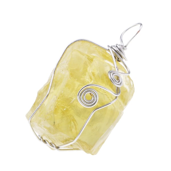 naturliga gula kristallsten citrin hängsmycke gåva för smycken gör verktyg