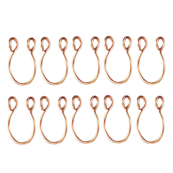 10 Stycken Falska Näsringar Båge Clip On Icke Piercade Falska Smycken Roséguld