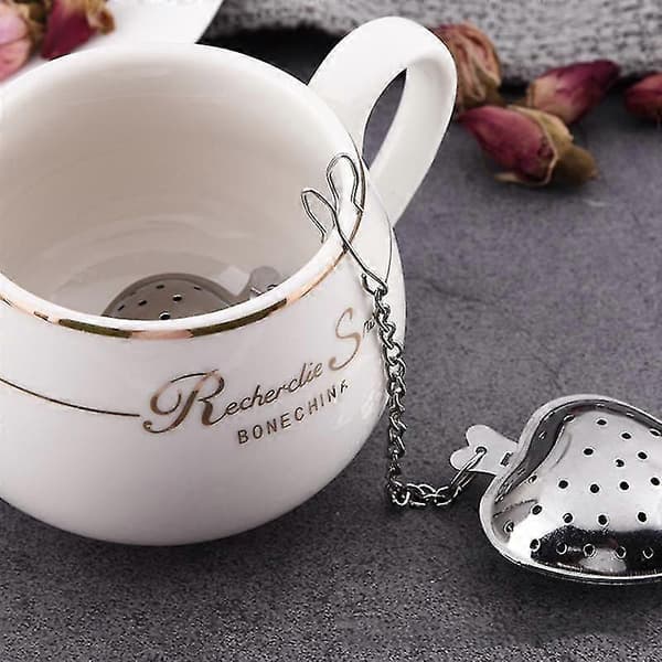 2 stk/sett Tesil Hjerteform Stor kapasitet Rustfritt stål Bratt Løsblad Krydder Infuser Kjøkken