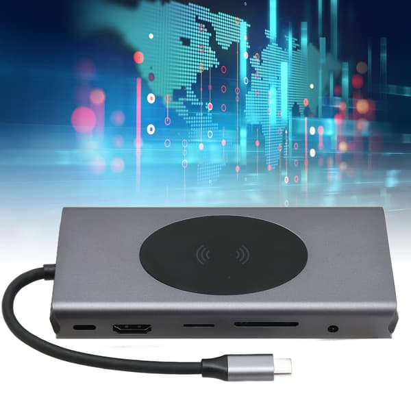 [RM]13-i-1 USB C Dockingstasjon Multifunksjonell Hub-adapter