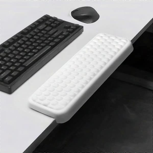 Skrivebordsalbuepute L-formet armlene Skrivebordskantpute Komfortabelt minneskum White PU 1Pc