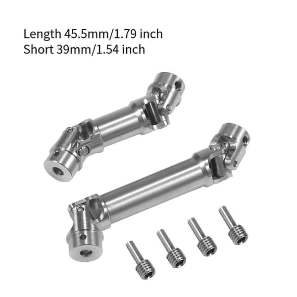 [RM]2 stk. 1/18 RC bil drivaksel RC transmissionsaksel til RC køretøjer argent Multi