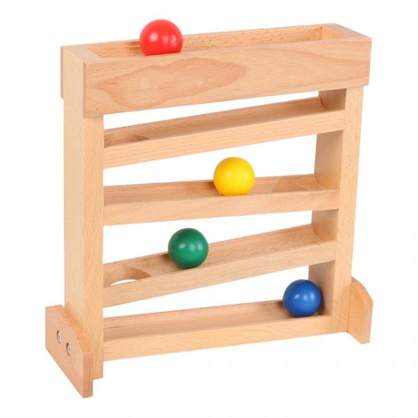 Race Ramp Ball Track, Leksaker för småbarn, Montessori Pedagogiska Stumpbilar Leksaker för 1 2 3 År Gammal Pojke och Flicka Perfekt Present