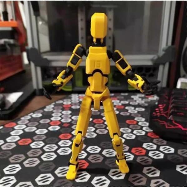 [RM]Robot Actionfigur, 3D-printet med full artikulasjon for stop-motion-animasjon Green