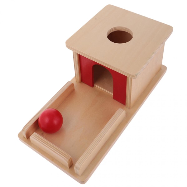 Pedagogiska leksaker Montessori sensorisk boll och box Trä matchande leksak material Tidig utbildning för barn Baby