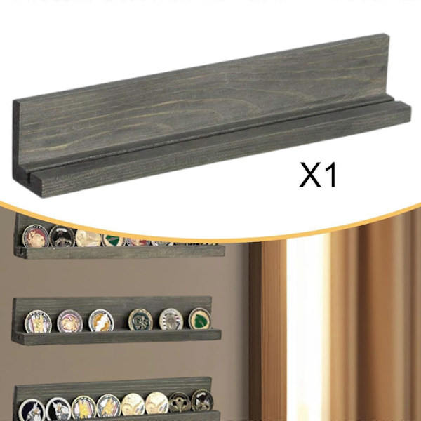 Challenge Coin Display Holder Træ Møntsamlingshylde til Samlere Butik