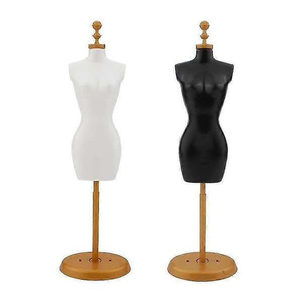 Luxora Sort Mannequin Stand Model Til Dukketøj Kjole Display Holder 25cm Black