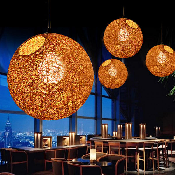 Rattan lampskärm