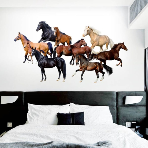 70x50cm 9st pvc häst väggdekor dekaler väggmålning konst väggdekoration