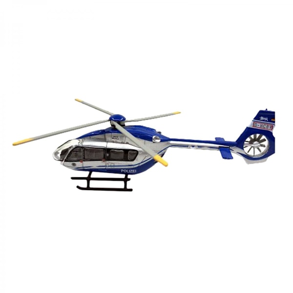 Realistisk Airbus H145 Polizei HO 1:87 Skala Helikopter Flygplan Plast Legering Modellbyggsats Flygplansleksak Pojkar Barn Present