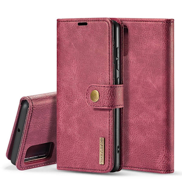 Yhteensopiva Samsung Galaxy A71:n kanssa - DG.MING Lompakkokotelo/Magneettikansi - Burgundy 118
