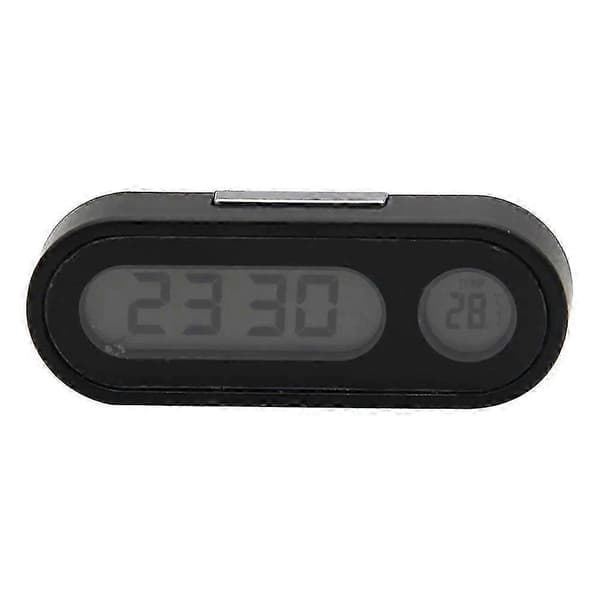[RM] Elektronisk bilur med lysende termometer LED digitalt display instrumentbræt ur 2025